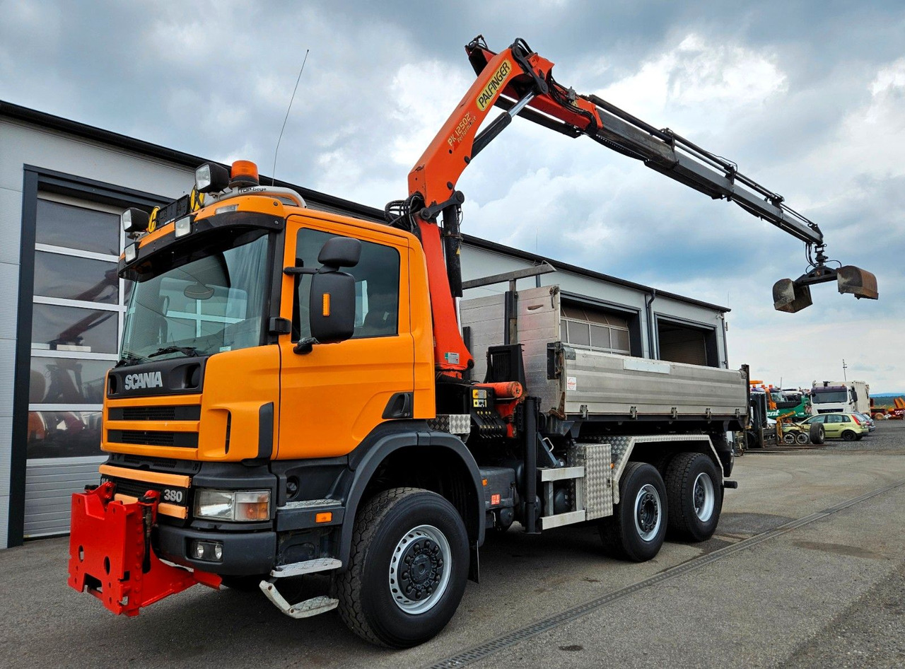 Scania P114 380 6x4-4 Palfinger PK12502 Kran Funk - Kipper, Autokran: das Bild 1 Scania P114 380 6x4-4 Palfinger PK12502 Kran Funk - Kipper, Autokran: das Bild 1