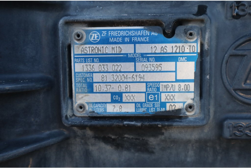 ZF 12AS1210OD TGM - Getriebe für LKW: das Bild 5 ZF 12AS1210OD TGM - Getriebe für LKW: das Bild 5