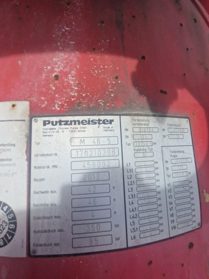 Betonpumpe Mercedes-Benz Actros 4448 10x4, E5, MP-3, Putzmeister M46-5: das Bild 6