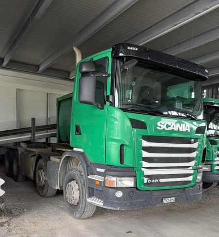 Scania G420 CB 8x4, E5, ONLY 257tkm, Troesch Abroll - Abrollkipper: das Bild 1 Scania G420 CB 8x4, E5, ONLY 257tkm, Troesch Abroll - Abrollkipper: das Bild 1