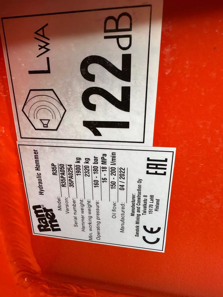 2022 Rammer R35P - Hydraulikhammer: das Bild 3 2022 Rammer R35P - Hydraulikhammer: das Bild 3
