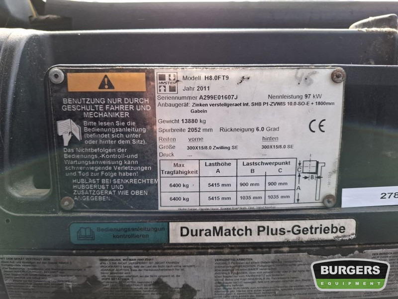 Hyster H8.0FT-9 - Treibgasstapler: das Bild 5 Hyster H8.0FT-9 - Treibgasstapler: das Bild 5