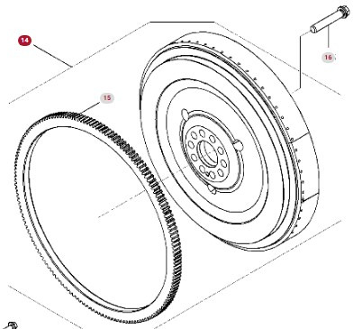 Fendt 936 Gen 7 Silnik D1556LE523 Koło Zamachowe Pierścień H218PF150273A H221PF050010A CZĘŚCI - Schwungscheibe für Landmaschine: das Bild 2 Fendt 936 Gen 7 Silnik D1556LE523 Koło Zamachowe Pierścień H218PF150273A H221PF050010A CZĘŚCI - Schwungscheibe für Landmaschine: das Bild 2