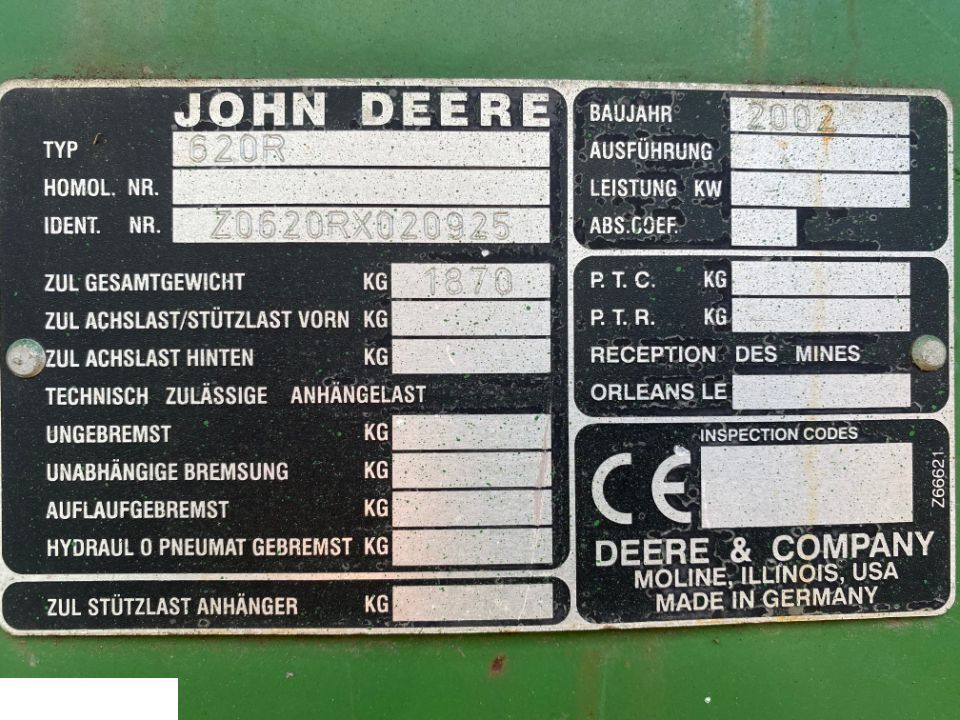 John Deere 620r - Podłoga - Karosserie und Außen für Schneidwerk: das Bild 1 John Deere 620r - Podłoga - Karosserie und Außen für Schneidwerk: das Bild 1