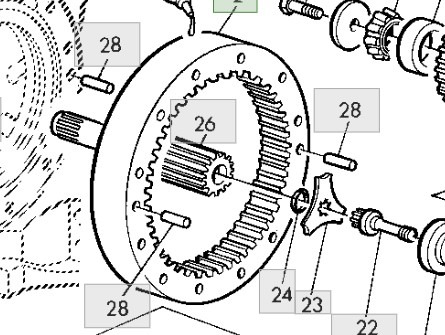 John Deere 6810 6910 6910S Koło Koronowe R105825 R309923 - Differenzial Getriebe für Landmaschine: das Bild 1 John Deere 6810 6910 6910S Koło Koronowe R105825 R309923 - Differenzial Getriebe für Landmaschine: das Bild 1