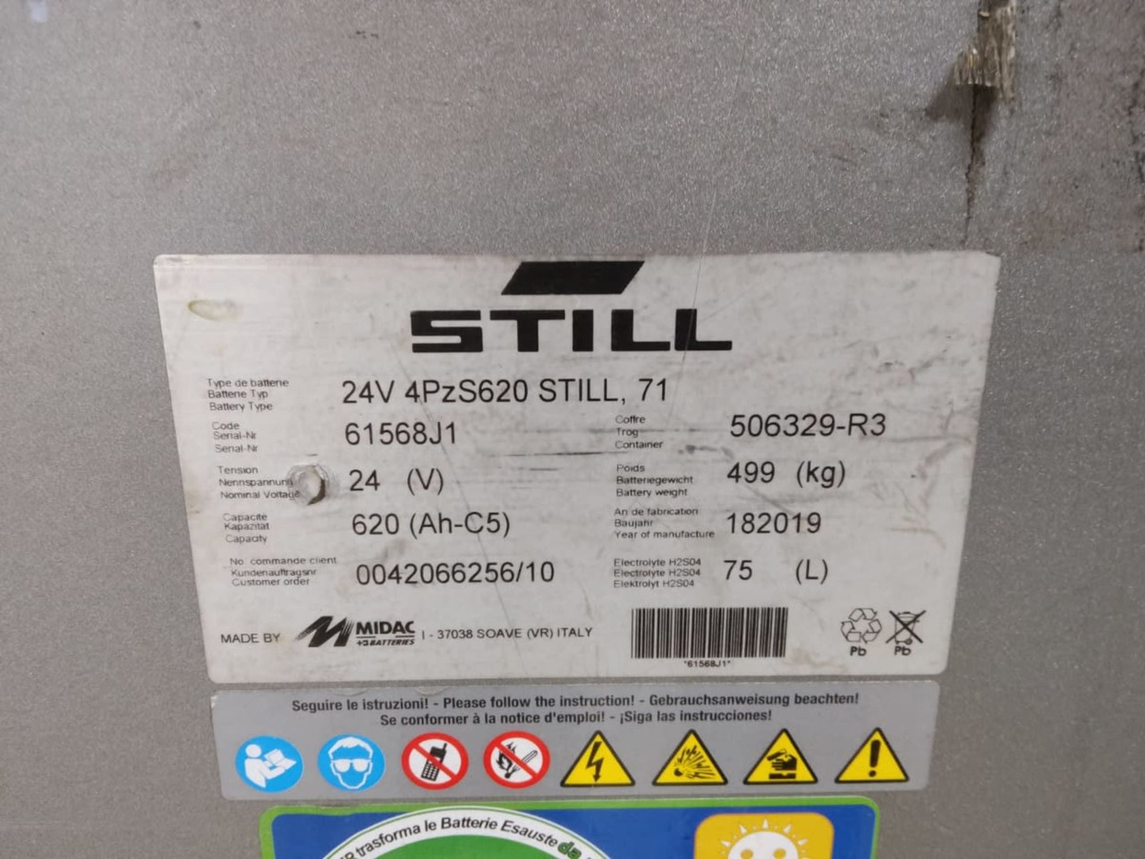 MIDAC 24V 620Ah - Batterie für Flurförderzeug: das Bild 2 MIDAC 24V 620Ah - Batterie für Flurförderzeug: das Bild 2