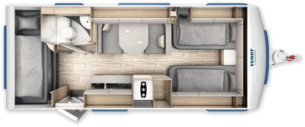 Fendt Bianco Activ 550 KMG 2026 Safety 2000kg.,+++ - Wohnwagen: das Bild 2 Fendt Bianco Activ 550 KMG 2026 Safety 2000kg.,+++ - Wohnwagen: das Bild 2