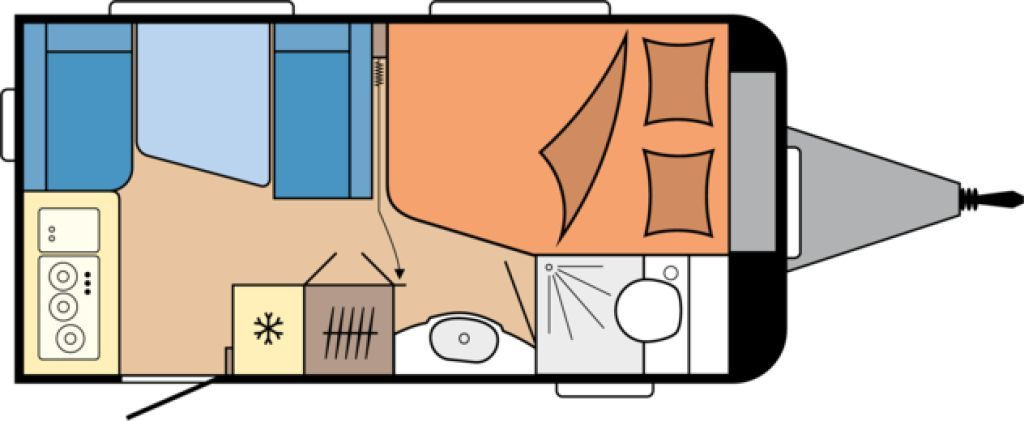 Hobby De Luxe 400 SFe 1500kg., Fahrradträger - Wohnwagen: das Bild 2 Hobby De Luxe 400 SFe 1500kg., Fahrradträger - Wohnwagen: das Bild 2