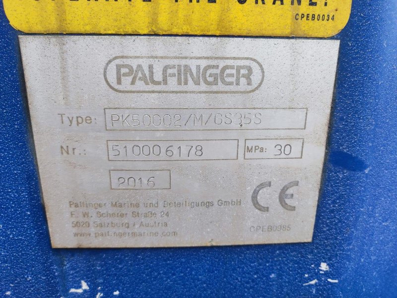 Ladekran für LKW Palfinger PK50002 /M/GS35S: das Bild 15 Ladekran für LKW Palfinger PK50002 /M/GS35S: das Bild 15