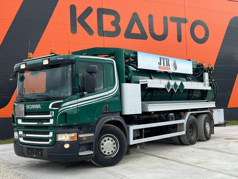 Scania P 360 6x2*4 Larsen A/S TANK 10000 l / VACUUM Vacustar W1300R / PRESSURE Uraca F716 - Saug-/ Spülfahrzeug: das Bild 1 Scania P 360 6x2*4 Larsen A/S TANK 10000 l / VACUUM Vacustar W1300R / PRESSURE Uraca F716 - Saug-/ Spülfahrzeug: das Bild 1