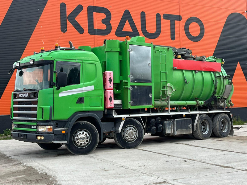 Scania R124 8x4 TANK 12000 l / VACUUM Disab P210/9 - 7800 m3/h / 1182 hours - Saug-/ Spülfahrzeug: das Bild 1 Scania R124 8x4 TANK 12000 l / VACUUM Disab P210/9 - 7800 m3/h / 1182 hours - Saug-/ Spülfahrzeug: das Bild 1