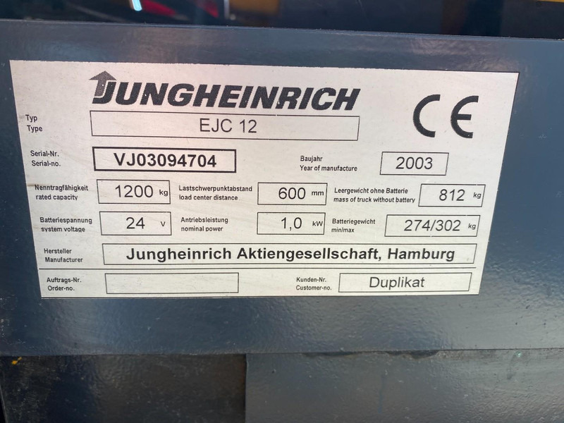 Hochhubwagen Jungheinrich EJC12: das Bild 6 Hochhubwagen Jungheinrich EJC12: das Bild 6