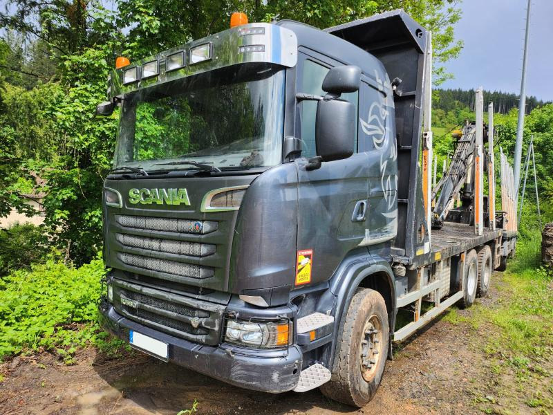 Scania R R 580 - Holztransporter, Autokran: das Bild 2 Scania R R 580 - Holztransporter, Autokran: das Bild 2