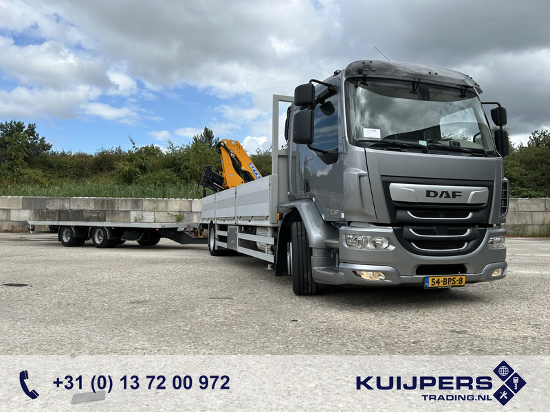 DAF LF 320 FA 19T + Burg BPM 0018 Trailer / Effer 175.2/c3s Crane / NL Combi - Pritsche LKW, Autokran: das Bild 1 DAF LF 320 FA 19T + Burg BPM 0018 Trailer / Effer 175.2/c3s Crane / NL Combi - Pritsche LKW, Autokran: das Bild 1