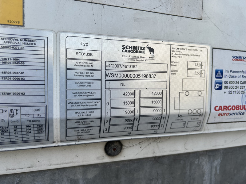 Koffer Auflieger Schmitz Cargobull SCB S3B / Box / Loadlift / 2x Liftas / APK 03-26: das Bild 17