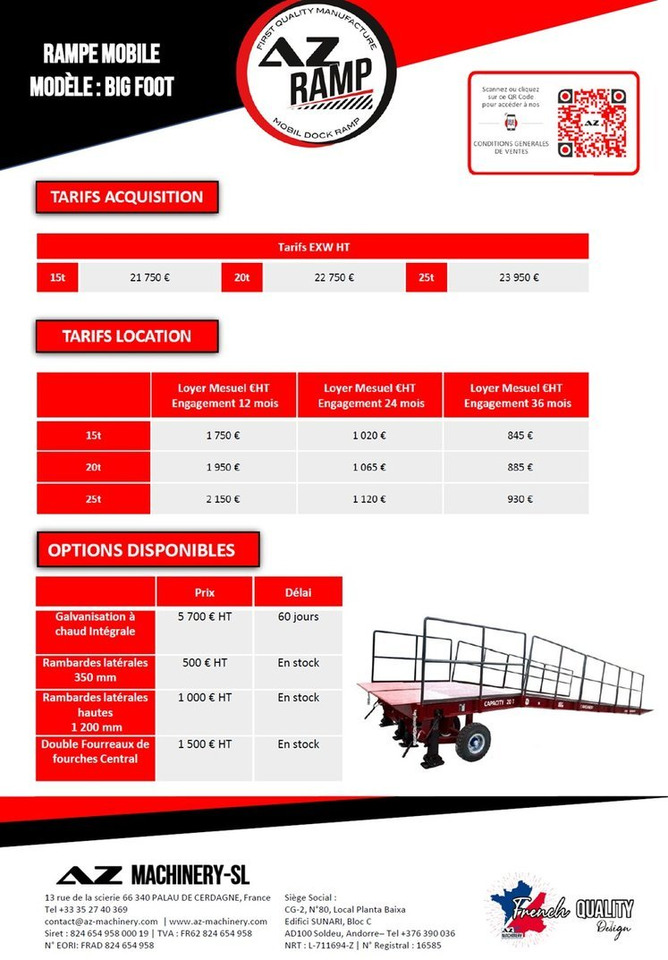 Verladerampe neu kaufen Large Mobile dock ramp, uncouplable AZ RAMP - KING VERSION, BIG FOOT L20 T-INOX: das Bild 6 Verladerampe neu kaufen Large Mobile dock ramp, uncouplable AZ RAMP - KING VERSION, BIG FOOT L20 T-INOX: das Bild 6