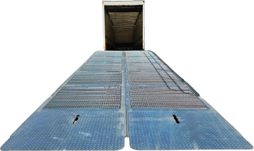 Large Mobile dock ramp, uncouplable AZ RAMP - KING VERSION, BIG FOOT L20 T-INOX - Verladerampe: das Bild 1 Large Mobile dock ramp, uncouplable AZ RAMP - KING VERSION, BIG FOOT L20 T-INOX - Verladerampe: das Bild 1