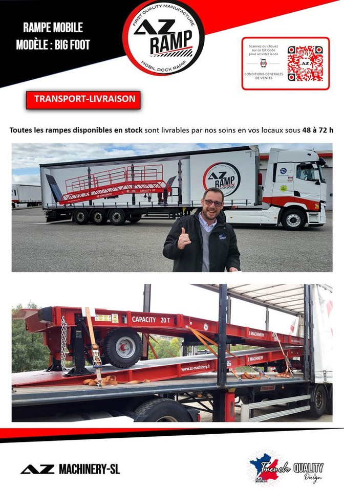 Verladerampe neu kaufen Large Mobile dock ramp, uncouplable AZ RAMP - KING VERSION, BIG FOOT L20 T-INOX: das Bild 19 Verladerampe neu kaufen Large Mobile dock ramp, uncouplable AZ RAMP - KING VERSION, BIG FOOT L20 T-INOX: das Bild 19