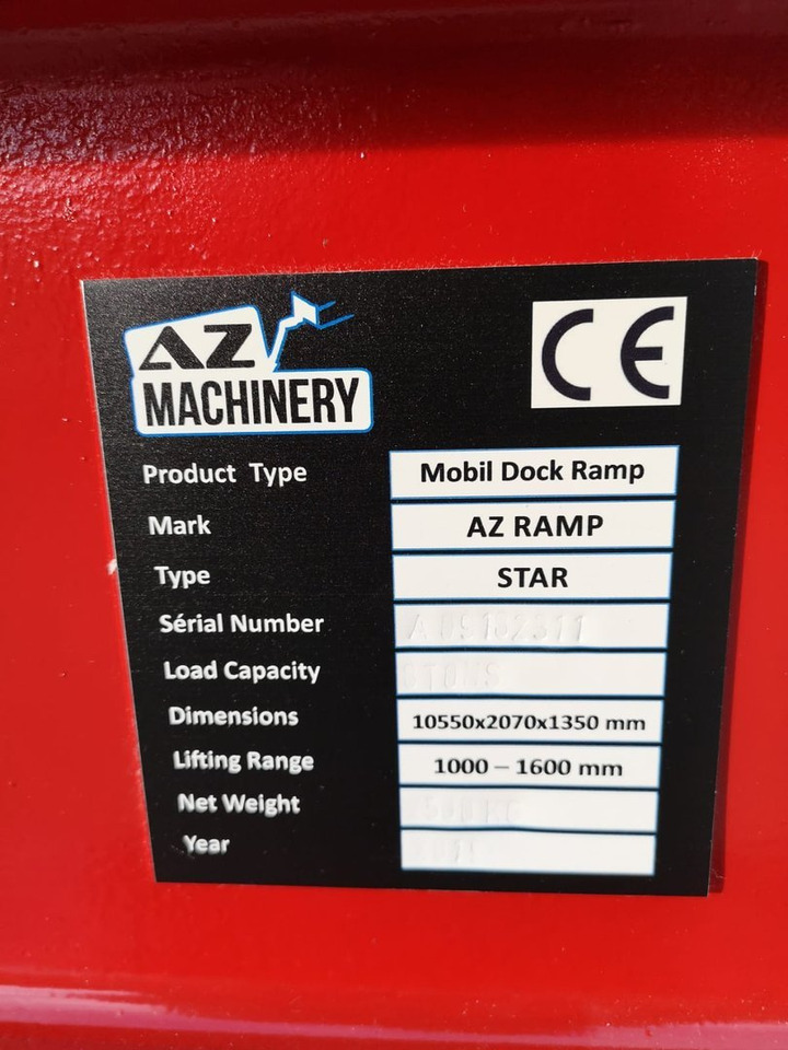Verladerampe neu kaufen Loading Ramp with with hydraulic tilting bridge - AZ RAMP - STAR- 8T. 8 ton capacity: das Bild 12 Verladerampe neu kaufen Loading Ramp with with hydraulic tilting bridge - AZ RAMP - STAR- 8T. 8 ton capacity: das Bild 12