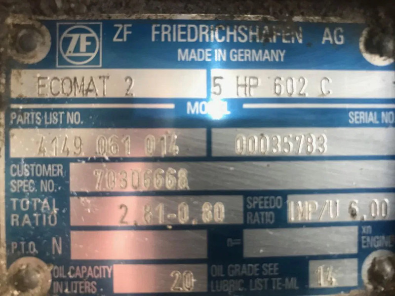 ZF 5HP502C, 5HP592C, 5HP602C, 5HP504C, 5HP594C, 5HP604C - Getriebe: das Bild 3 ZF 5HP502C, 5HP592C, 5HP602C, 5HP504C, 5HP594C, 5HP604C - Getriebe: das Bild 3