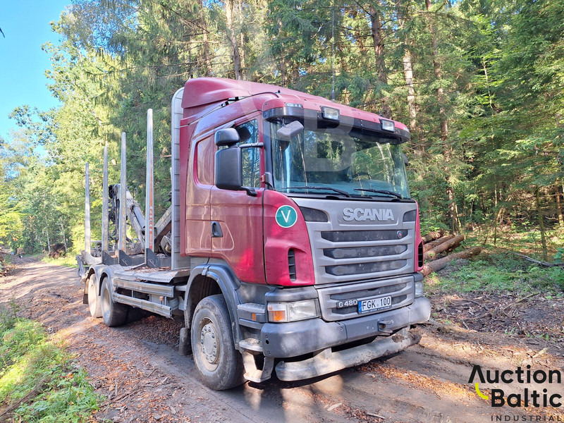 Scania R 480 - Holztransporter, Autokran: das Bild 1 Scania R 480 - Holztransporter, Autokran: das Bild 1