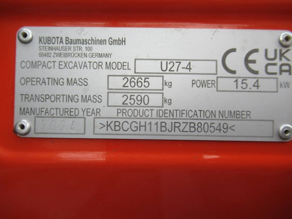 Kubota U27-4 GL - Minibagger: das Bild 4 Kubota U27-4 GL - Minibagger: das Bild 4