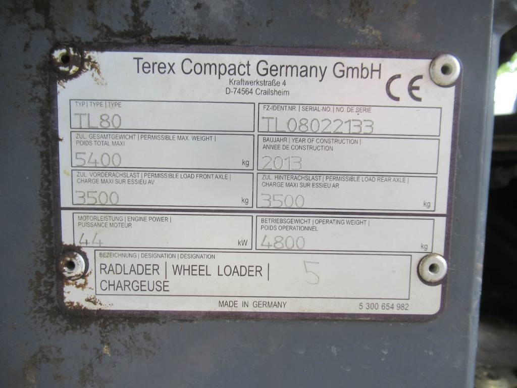 Terex TL 80 AS - Radlader: das Bild 5 Terex TL 80 AS - Radlader: das Bild 5