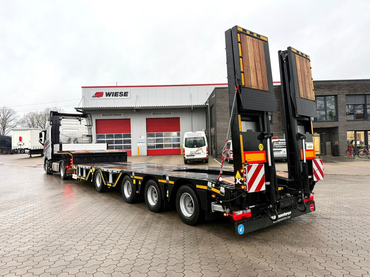 Kässbohrer K.SLA R 4 / 2N 18/40 Tieflader Radmulden tele - Tieflader Auflieger: das Bild 1 Kässbohrer K.SLA R 4 / 2N 18/40 Tieflader Radmulden tele - Tieflader Auflieger: das Bild 1