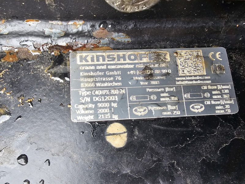 Zweischalengreifer für Baumaschine 2000l clamshell bucket kinshofer c40hpx zandgrijper: das Bild 6