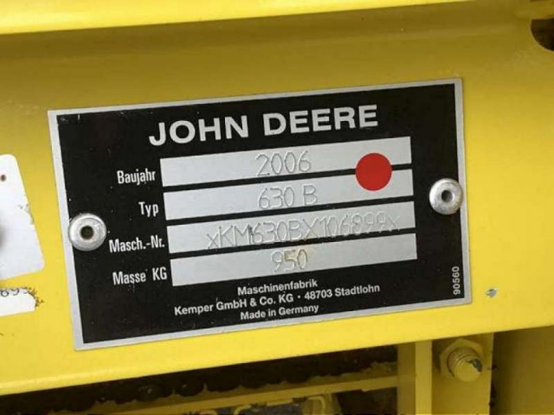 John Deere 630 B - Ernteforsatz für Häcksler: das Bild 2 John Deere 630 B - Ernteforsatz für Häcksler: das Bild 2