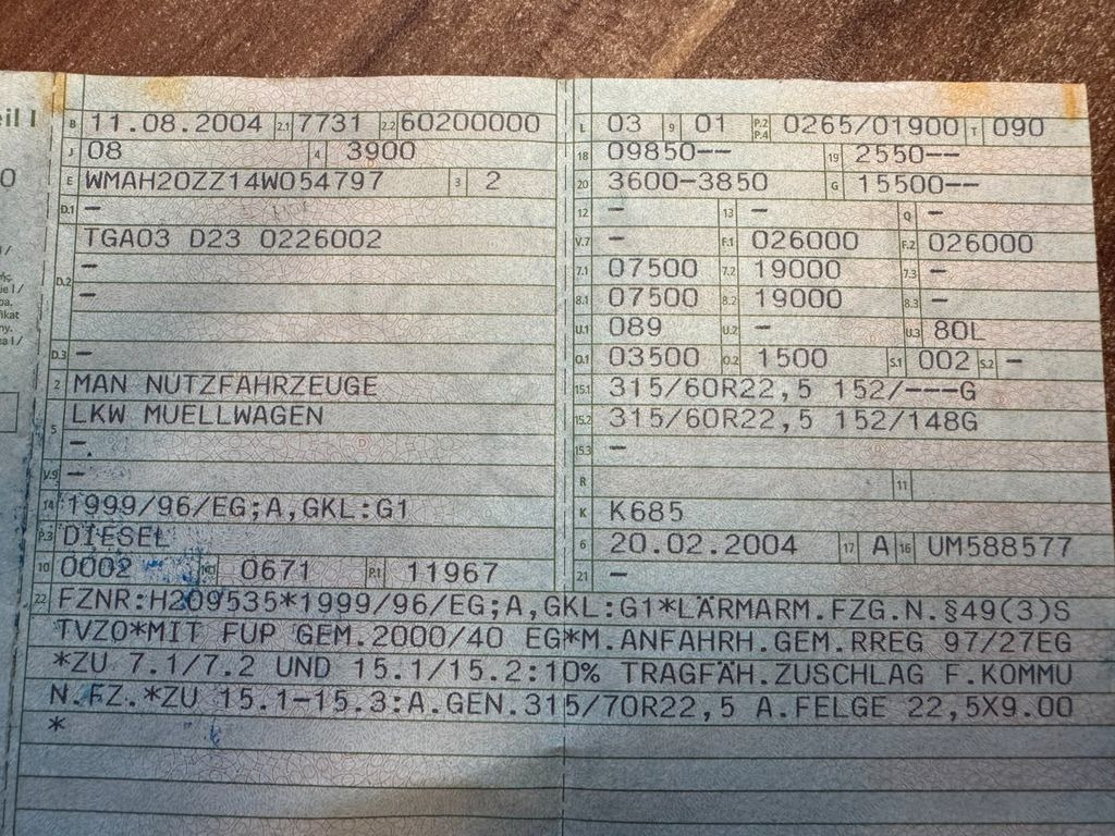 MAN 26.360 6X2 Müllwagen MAN 26.360 6X2 Müllwagen - Müllwagen: das Bild 2 MAN 26.360 6X2 Müllwagen MAN 26.360 6X2 Müllwagen - Müllwagen: das Bild 2