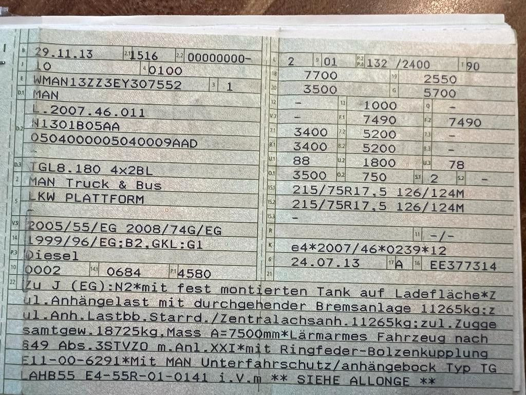 MAN 8.180 4X2 offene Pritsche - Pritsche Transporter: das Bild 2 MAN 8.180 4X2 offene Pritsche - Pritsche Transporter: das Bild 2