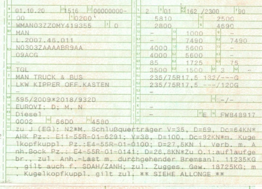 MAN 8.220 4x2 Meiller 3S. Kipper | TOP Zustand! - Kipper Transporter: das Bild 2 MAN 8.220 4x2 Meiller 3S. Kipper | TOP Zustand! - Kipper Transporter: das Bild 2