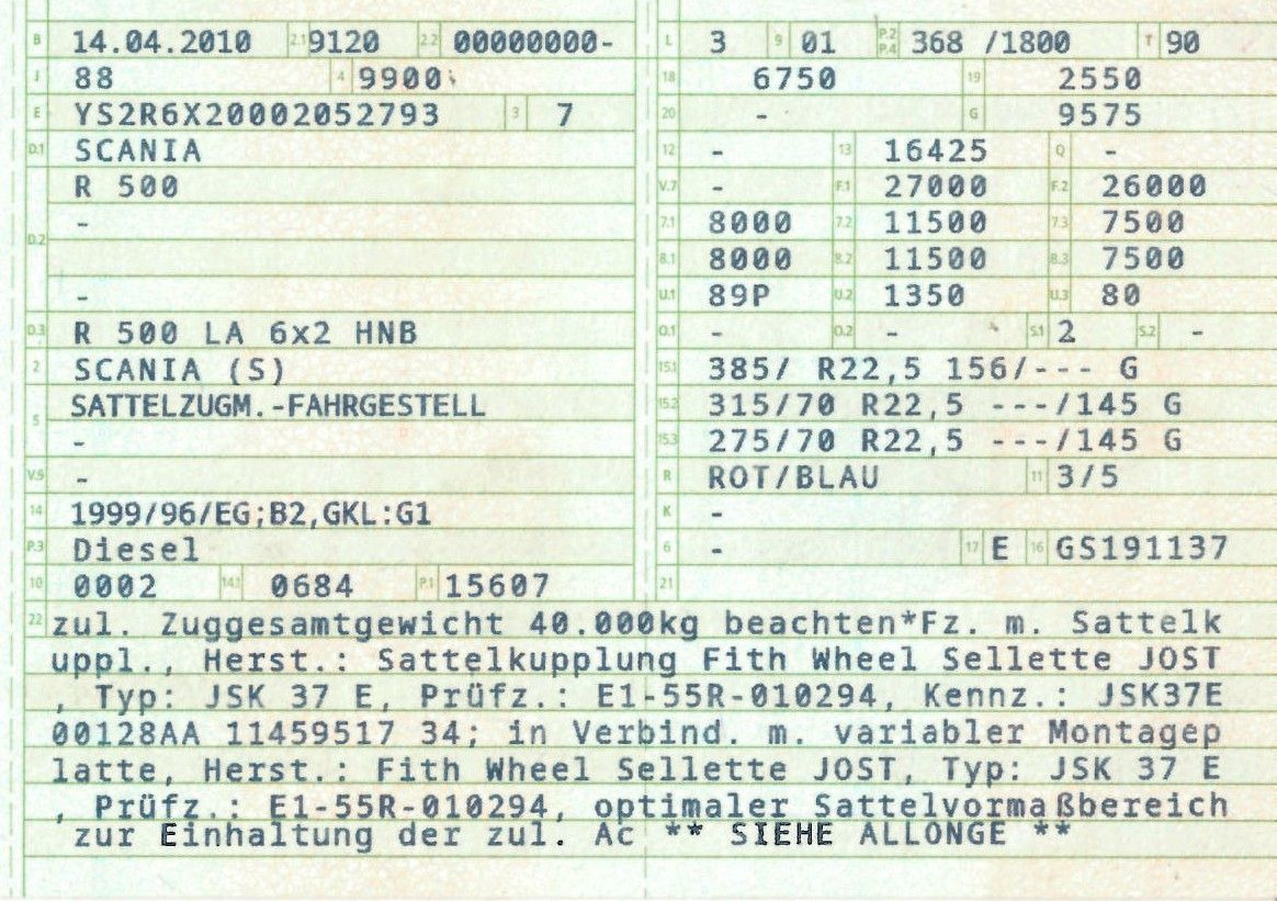 Scania R500 V8 6x2 | Retarder | Topline | Liftachse - Sattelzugmaschine: das Bild 2 Scania R500 V8 6x2 | Retarder | Topline | Liftachse - Sattelzugmaschine: das Bild 2