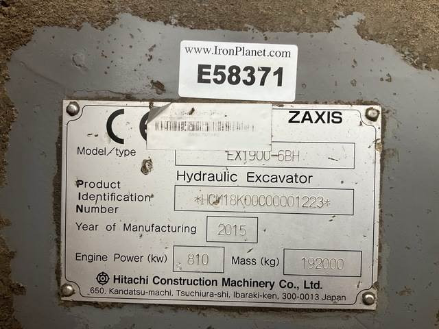 Hitachi EX1900-6BH - Kettenbagger: das Bild 5 Hitachi EX1900-6BH - Kettenbagger: das Bild 5
