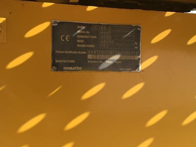 Komatsu HD785-5 - Dumper Starr: das Bild 5 Komatsu HD785-5 - Dumper Starr: das Bild 5