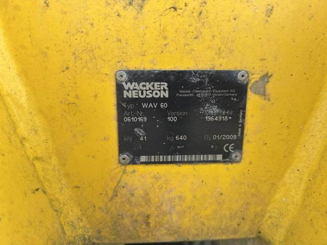 Wacker Neuson WAV60 - Rüttelplatte, Anbauteil: das Bild 5 Wacker Neuson WAV60 - Rüttelplatte, Anbauteil: das Bild 5