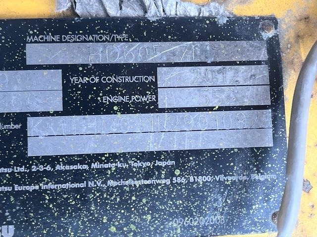 Komatsu HD605-7EO - Dumper Starr: das Bild 5 Komatsu HD605-7EO - Dumper Starr: das Bild 5