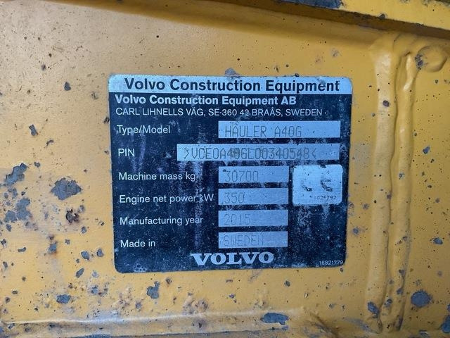 Volvo A40G - Knickgelenkter Dumper: das Bild 5 Volvo A40G - Knickgelenkter Dumper: das Bild 5