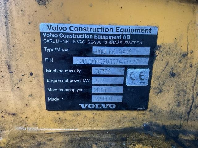 Volvo A40G - Knickgelenkter Dumper: das Bild 5 Volvo A40G - Knickgelenkter Dumper: das Bild 5