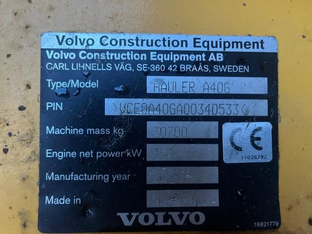 Volvo A40G - Knickgelenkter Dumper: das Bild 5 Volvo A40G - Knickgelenkter Dumper: das Bild 5