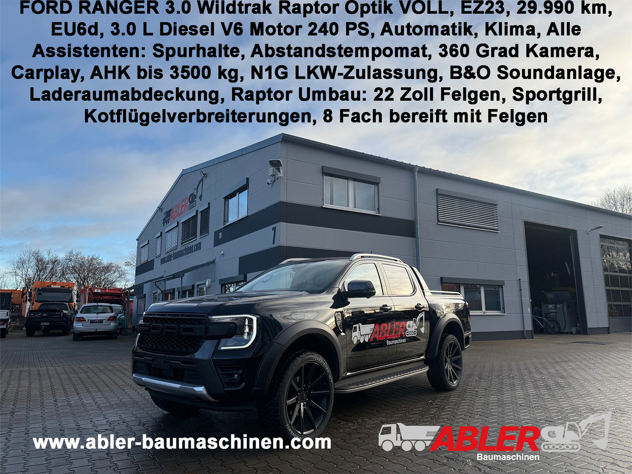 Ford Ranger Wildtrak 3.0 V6 Raptor Optik VOLL - PKW: das Bild 1 Ford Ranger Wildtrak 3.0 V6 Raptor Optik VOLL - PKW: das Bild 1