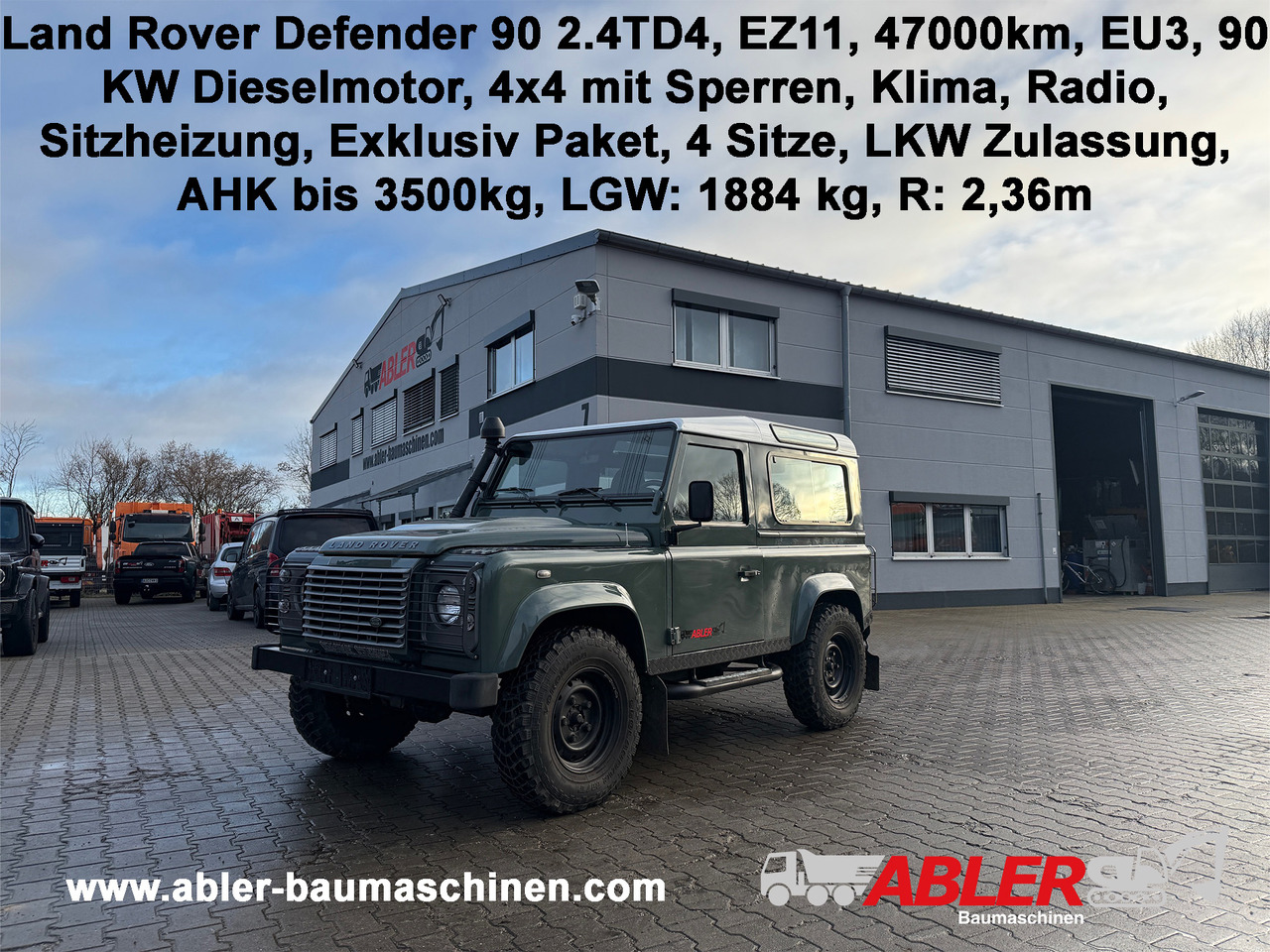 Land Rover Defender 90 2.4TD4 LKW Zulassung AHK - PKW: das Bild 1 Land Rover Defender 90 2.4TD4 LKW Zulassung AHK - PKW: das Bild 1