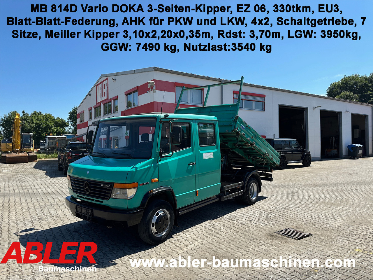 Mercedes-Benz 814 D Vario DOKA 3-Seiten-Kipper Meiller - Kipper: das Bild 1 Mercedes-Benz 814 D Vario DOKA 3-Seiten-Kipper Meiller - Kipper: das Bild 1