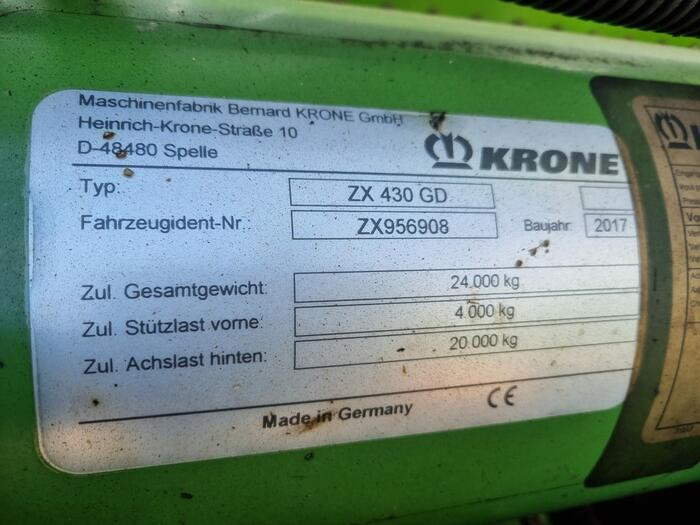 Krone ZX 430 GD - Ladewagen: das Bild 4 Krone ZX 430 GD - Ladewagen: das Bild 4