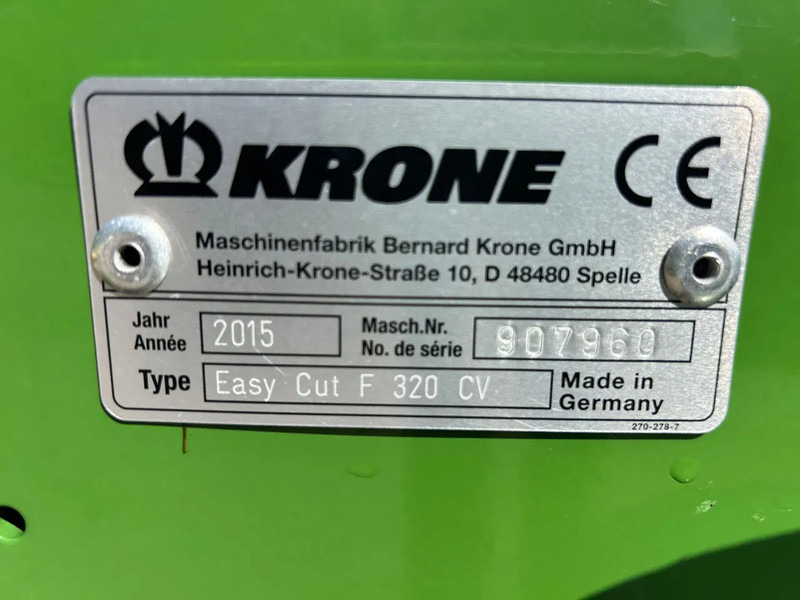 Krone Easycut 9140 CV triple maaier - Mähwerk: das Bild 3 Krone Easycut 9140 CV triple maaier - Mähwerk: das Bild 3