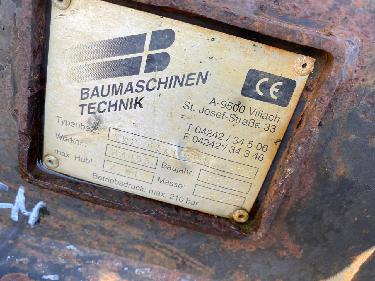 Fiat-Kobelco E 215 - Schnellwechsler für Baumaschine: das Bild 2 Fiat-Kobelco E 215 - Schnellwechsler für Baumaschine: das Bild 2