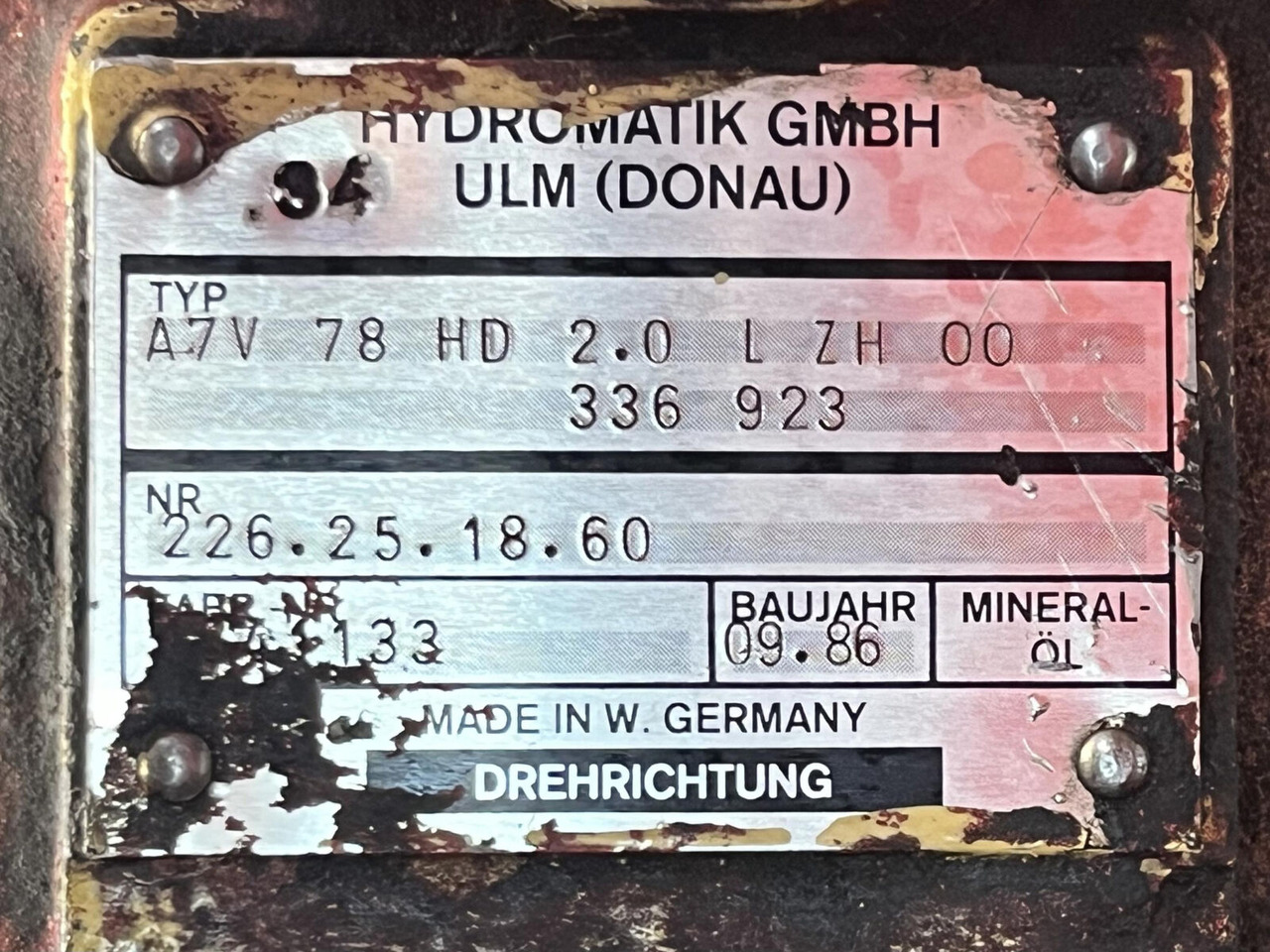 Gottwald pump A2F.160.W.2.Z.6 - Hydraulikpumpe für Mobilkran: das Bild 5 Gottwald pump A2F.160.W.2.Z.6 - Hydraulikpumpe für Mobilkran: das Bild 5