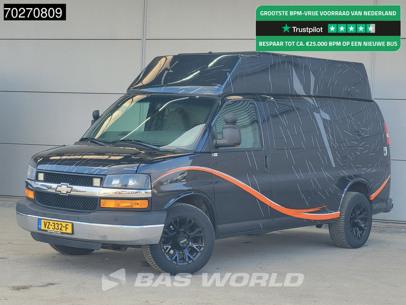 Chevrolet Chevy Van 6.0L V8 MARGE LPG Chevy Van Camper Basis APK 10-2025 GMC Savana 230V aansluiting Airco Camera Cruise 8m3 Airco Trekhaak Cruise c - Kleintransporter: das Bild 1 Chevrolet Chevy Van 6.0L V8 MARGE LPG Chevy Van Camper Basis APK 10-2025 GMC Savana 230V aansluiting Airco Camera Cruise 8m3 Airco Trekhaak Cruise c - Kleintransporter: das Bild 1
