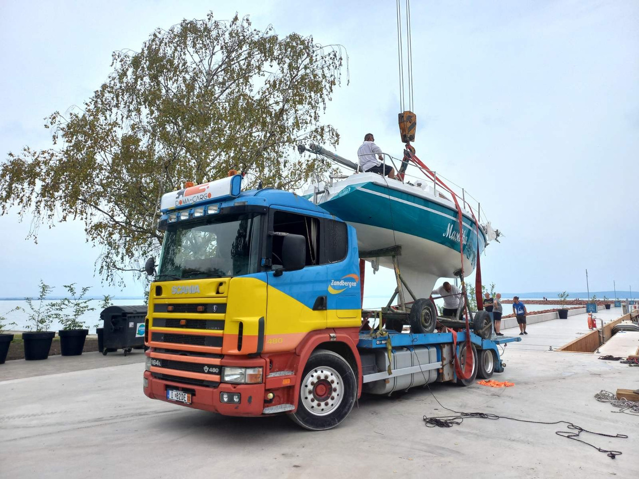 Autotransporter LKW Für die Beförderung von schwere Technik SCANIA 164 480 V8 GS MEPPEL: das Bild 15 Autotransporter LKW Für die Beförderung von schwere Technik SCANIA 164 480 V8 GS MEPPEL: das Bild 15